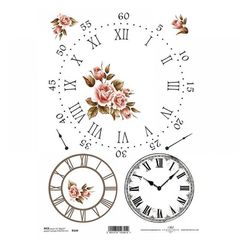 Ριζόχαρτο "clocks 1" 21x29εκ.   (ITD-R144) - 3 τμχ