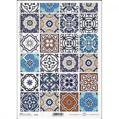 Ριζόχαρτο "Vintage-colourful tiles" 21x29εκ.   (ITD-R1381)