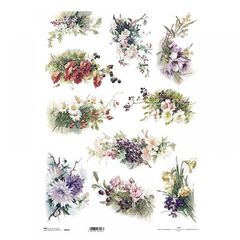 Ριζόχαρτο "bouquets 3" 42x29.7εκ.   (ITD-R053L)