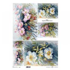 Ριζόχαρτο "flowers 1" 42x29.7εκ.   (ITD-R106L)