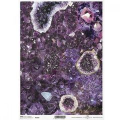 Ριζόχαρτο "precious stones purple 1" 21x29.7εκ.   (ITD-R1660) - 3 τμχ