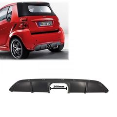 ΠΙΣΩ ΣΠΟΙΛΕΡ Rear Air Diffuser Aperture Spoiler Valance suitable for SMART ForTwo 451 Facelift  (2012-2015) BRABUS Design