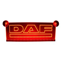 Διακοσμητική πινακίδα καμπίνας κόκκινη LED 24V για DAF 250mm90mm6mm καλώδιο 15m με βύσμα για πρίζα αναπτήρα