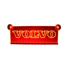 Διακοσμητική πινακίδα καμπίνας κόκκινη LED 24V για VOLVO 250mm90mm6mm καλώδιο 15m με βύσμα για πρίζα αναπτήρα