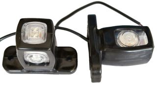 Κοντό τριπλό πλευρικό φως θέσης LED με 3 SMD Πορτοκαλί-Κόκκινο-Λευκό 12V24V Πολλαπλών τάσεων τύπου ωμέγα