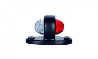 Mini Φως πλευρικής σήμανσης ΛευκόΚόκκινο με 2 LED 12V24V τύπου ωμέγα HORPOL