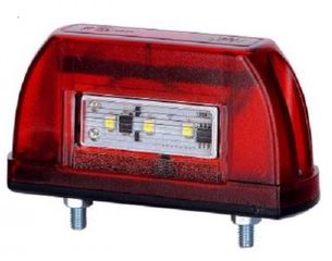 Φως πινακίδας κόκκινολευκό με 5 SMD LED 12V24V πολλαπλών τάσεων HORPOL