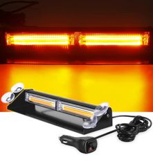 Led Μπάρα Οδικής Βοήθειας 12-24V με Βάση και Βεντούζες Πορτοκαλί 35cm