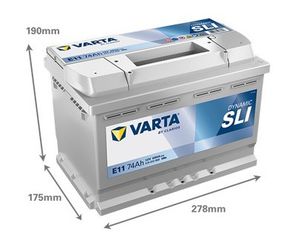 Μπαταρία VARTA E11 DYNAMIC SLI 74AH 574012068....SoundStreet....