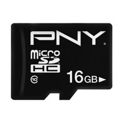 PNY P-SDU16G10PPL-GE 16GB - Κάρτα μνήμης microSDHC, Class 10 16GB, έως και 100 MB/s, με αντάπτορα SD