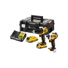 DCK2062D2T-QW 18V XR Brushless Σετ Εργαλείων Μπαταρίας (2x2Ah) - 18V - 20V - DEWALT (#DCK2062D2T-QW)