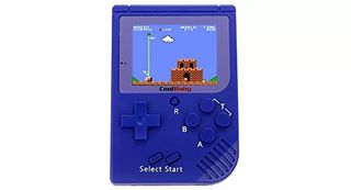 Φορητή κονσόλα CoolBaby 8-Bit 2.4'' με 129 Κλασσικά Retro παιχνίδια στη μνήμη / Επαναφορτιζόμενη μπαταρία και σύνδεση στην TV - μπλε (OEM)