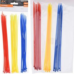 Σετ Δεματικών καλωδίων (Cable Ties Set ) χρωματιστά 25cm 50 τεμάχια Y64800650 FX Tools