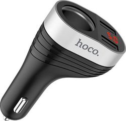 Φορτιστής Αυτοκινήτου Hoco Z29 Regal Dual USB Fast Charge 5V/3.1A με υποδοχή αναπτήρα Μαύρος