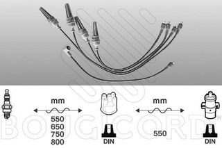 ΜΠΟΥΖΟΚΑΛΩΔΙΑ PLUG LEADS PEUGEOT 104 205 CITROEN BX 1.6  5967J4 ΓΝΗΣΙΟ ΑΝΤΑΛΛΑΚΤΙΚΟ