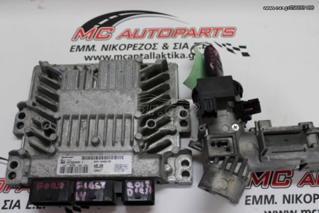 Εγκέφαλος  σετ  FORD FIESTA (2008-2013)  4EJB 8V21-12A650-EB SID206 5WS40584B-T   με κλειδαριά και κλειδί