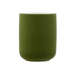Ποτηράκι μπάνιου Olive series πήλινο σε διάσταση 7.5x7.5x9.7cm σε λαδί χρώμα