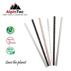 AlpinTec Straws 8mm Straight 5-Pack έως 12 άτοκες δόσεις ή 24 δόσεις