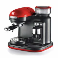 Μηχανή Espresso Ariete Moderna 1318/00 1080W Πίεσης 15bar με Μύλο Άλεσης Κόκκινη