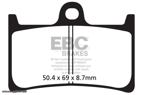 ΤΑΚΑΚΙΑ EBC ΗΜΙΜΕΤΑΛΛΙΚΑ TDM900/TMAX500/MT07 14-15/MT09 14-16 ΕΜΠΡΟΣ SFA 252 HH