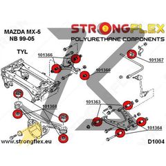 Mazda MX-5 NB STRONGFLEX ΣΙΝΕΜΠΛΟΚ ΠΟΛΥΟΥΡΕΘΑΝΗΣ FULL KIT ΠΙΣΩ ΑΞΟΝΑ 106136B: REAR suspension bush kit KB STORE-thumb-1