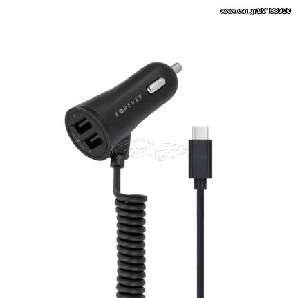 FOREVER TYPE-C CAR CHARGER + 2XUSB