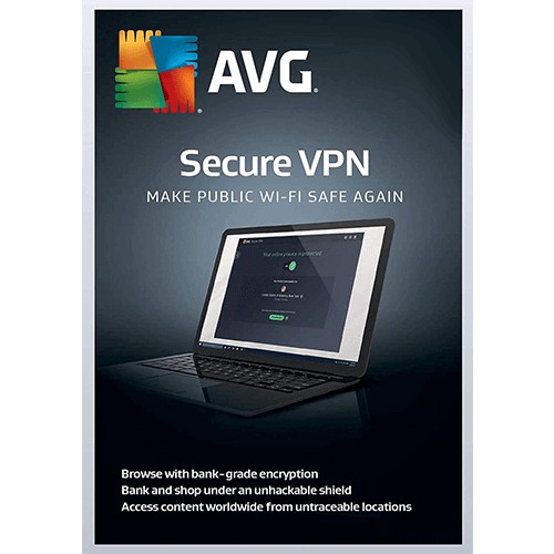AVG Secure VPN 5 PCs, 1 Year, 5 Active Connections, ESD