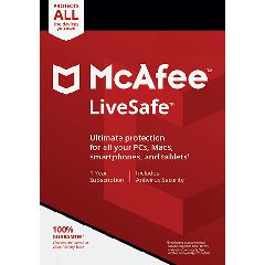 McAfee LiveSafe (Τελευταία Έκδοση) 1 Device, 3 Years, Ηλεκτρονική Άδεια