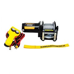 Ηλεκτρικός εργάτης KANGAROO WINCH 2000E με συρματόσκοινο και τηλεχειριστήριο 12V από 906kg