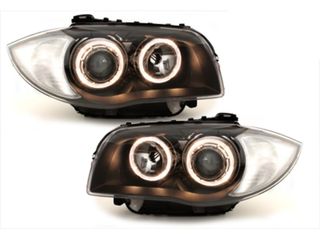 ΦΑΝΑΡΙΑ ΕΜΠΡΟΣ BMW 1 Series E87 E81 E82 E88 (2004-2011) 2 Halo Rims Black