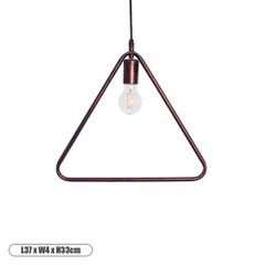 GLOBOSTAR® DELTA 01581 Μοντέρνο Κρεμαστό Φωτιστικό Οροφής με Ντουί 1 x E27 AC 220-240V IP20 - Χάλκινο - Μ37 x Π4 x Υ33cm