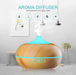 Υγραντήρας Υπερήχων + Διαχύτης Αρώματος LED 550ml Σπιτιού Ultrasonic Aroma Diffuser