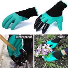Έξυπνα Γάντια Κήπου Αδιάβροχα Ανθεκτικά με 4 Πλαστικά Νύχια για Σκάψιμο και Φύτευση Genie Garden Gloves