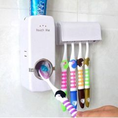 Δοσομετρητής Οδοντόκρεμας Με Βάση θήκη για 5 Οδοντόβουρτσες Toothpaste Dispenser + Holder