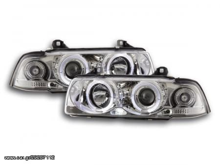 2 X FK - ΜΠΡΟΣΤΙΝΑ ΦΑΝΑΡΙΑ ΣΕΤ  - Angel Eyes headlights BMW 3er E36 coupé Yr. 92-98 chrome