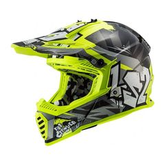 ΚΡΑΝΟΣ MX437 FAST EVO CRUSHER BLACK/YELLOW| LS2