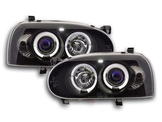 2 X FK - ΜΠΡΟΣΤΙΝΑ ΦΑΝΑΡΙΑ ΣΕΤ  - headlight VW Golf 3 type 1HXO 1 EXO Yr. 91-97 black