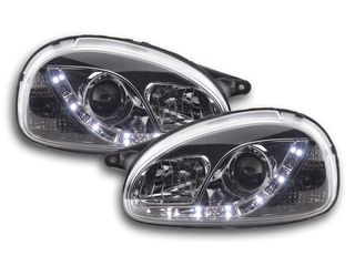 2 X FK - ΜΠΡΟΣΤΙΝΑ ΦΑΝΑΡΙΑ ΣΕΤ  - Daylight headlight Opel Corsa B Yr. 94-00 chrome