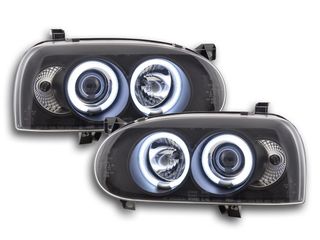 2 X FK - ΜΠΡΟΣΤΙΝΑ ΦΑΝΑΡΙΑ ΣΕΤ  - Angel Eye headlight CCFL VW Golf 3 Yr. 92-98 black