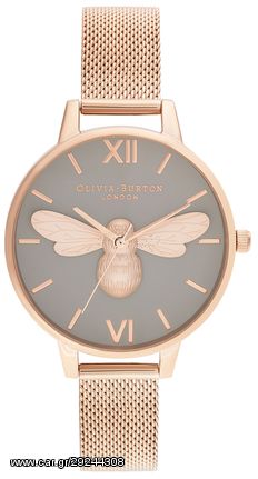 Olivia Burton Lucky Bee Grey/Rose Gold OB16FB10