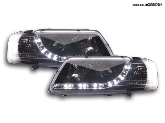 2 X FK - ΜΠΡΟΣΤΙΝΑ ΦΑΝΑΡΙΑ ΣΕΤ  - Daylight headlights with LED DRL look Audi A3 8L Yr. 96-00 black