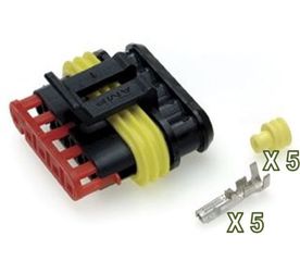 Superseal 1,5mm Αρσενική 5 Θέσεων ΚΙΤ Κωδικός 15410...SoundStreet....