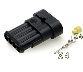 Superseal 1,5mm Θηλυκή 4 Θέσεων ΚΙΤ Κωδικός 15407....SoundStreet....