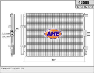 43589 – AHE, Συμπυκνωτής HYUNDAI i30 CRDi 11-16, KIA CEE’D/PRO CEE’D CRDi 12-