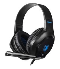 Gaming Headset Sades SA-716BL 40mm Black-Blue Ακουστικά Με Μικρόφωνο Μαύρο-Μπλε