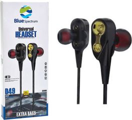 Ακουστικά Handsfree Ψείρες Με Μικρόφωνο Μαύρα 1Ζευ
