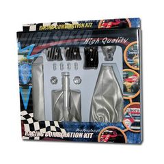 Auto Gs Racing Σετ Πεταλιέρες Αυτοκινήτου Universal Αλουμινίου Ασημί 3τμχ