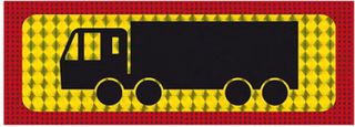 Πινακίδα Λαμαρίνα Φορτηγό Τετραξονικό 48x20cm 1 Τμχ