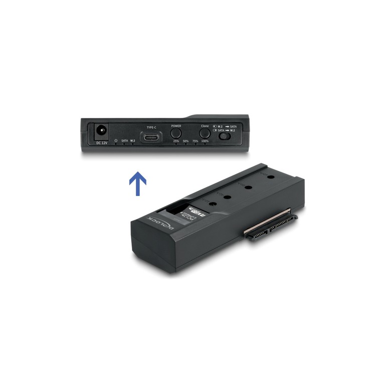 DELOCK docking station 64252 για M.2 NVMe/SATA SSD & HDD, clone function