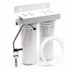 Διπλό Φίλτρο Κάτω Πάγκου UC2 10" + Βρυσάκι + Φίλτρα PP-CTO 5μm